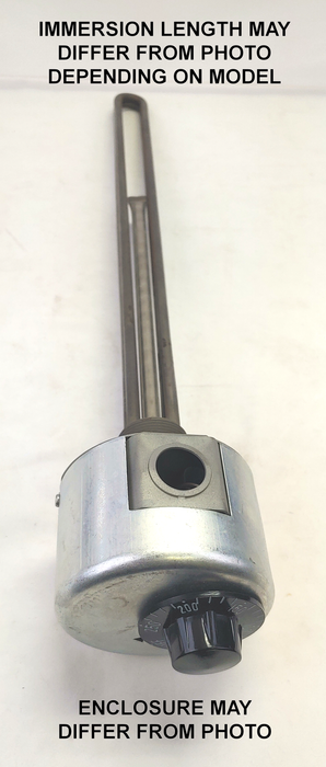 ESQ2-1511: Steel Element, 1.5KW @ 120V AC, 1-Phase 1-1/4" NPT Steel Screw Plug Immersion Heater With NEMA 1 General Purpose Enclosure and Adjustable Thermostat (60°-250°F), 18" Immersion Length