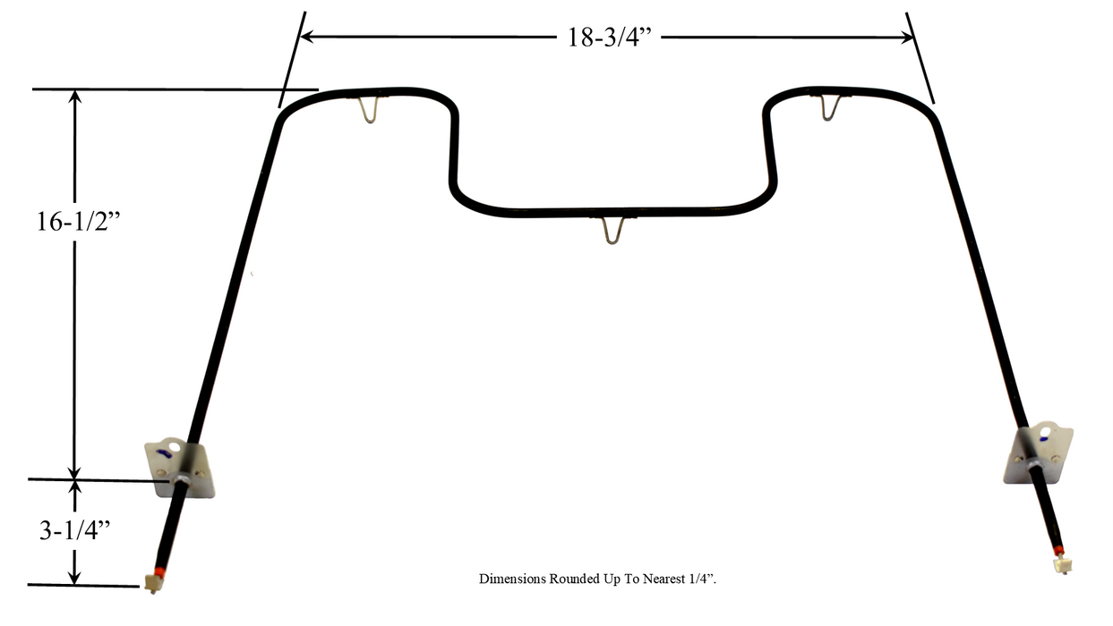 Model TC-5862: Whirlpool WP74010750 Equivalent Range/Oven Bake Replacement Element, 2,800W / 2,100W @ 240V / 208V