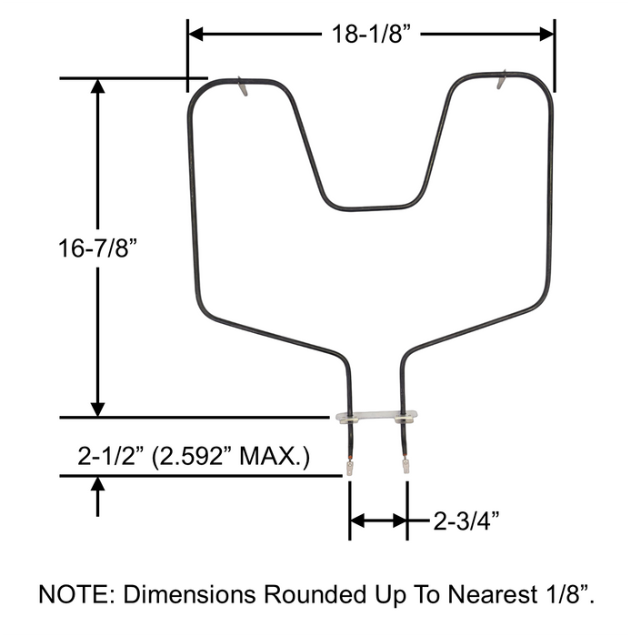 Model TC-44T10060: G.E. WB44T10060 Equivalent Range/Oven Bake Replacement Element, 2,585W @ 240V