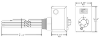 HA-5023 Model: 5000W @ 208V 3-Phase, 13" Immersion Length Regulated 2" NPT Commercial Dishwasher Heating Elements