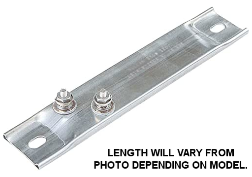 Model No. STH-341-7-SS: 300W @ 240V 1-1/2" Wide X 7-1/2" Length Stainless Steel Channel Strip Heaters With Mounting Tabs and (2) ﻿#10-32 or #10-24 Screw Terminals Offset (Diagonal) At One End