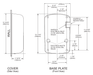 ThinAir® Excel TA-ABS Hand Dryer (110/120VAC) - White Polymer (ABS) Anti-Microbial Cover, Surface-Mounted ADA-Compliant, High-Speed Automatic Mounting Diagram