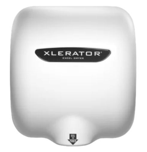XLERATOR® Excel Hand Dryer with a White Epoxy Painted Cover 110-120 VAC