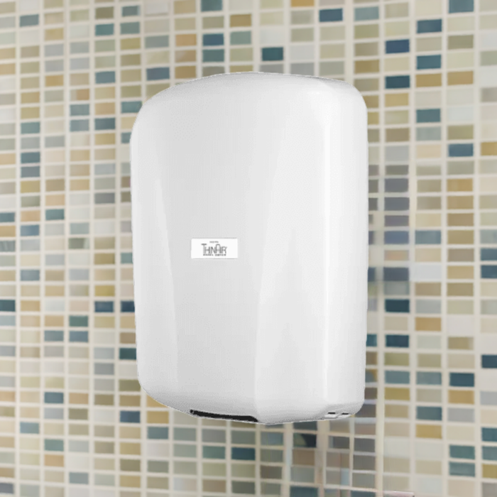 ThinAir® Excel Hand Dryer with a White Polymer (ABS) Cover 110-120 VAC