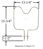 Model TC-679: Brown 184-2E30 Equivalent Range/Oven Bake Replacement Element, 2,000W @ 240V