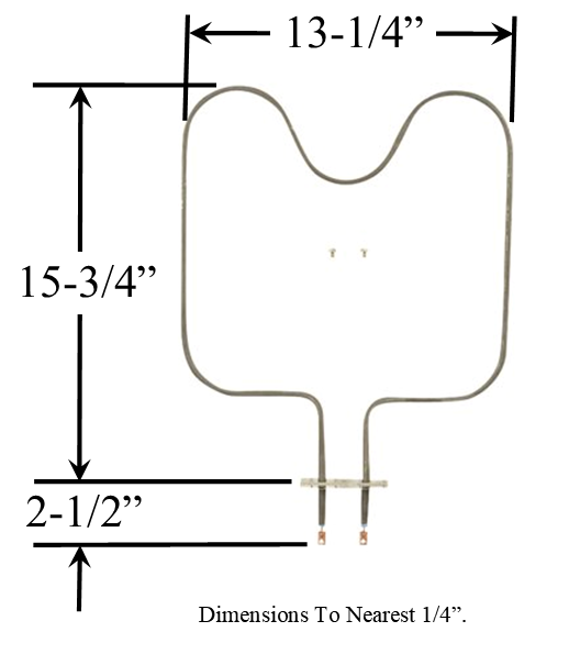 Model TC-679: Brown 184-2E30 Equivalent Range/Oven Bake Replacement Element, 2,000W @ 240V