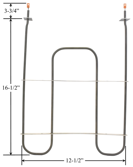 Model TC-1039: Hardwick OE-002-013-99, OE-002-163-99 Equivalent Range/Oven Broil Replacement Element, 2,800W @ 240V