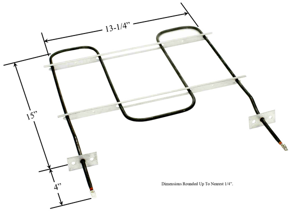 Model TC-2839: Chambers Q523-031 / Whirlpool CH2839 Range/Oven Broil Replacement Element, 2,800W/2,100W @ 240V/208V