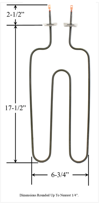 Model TC-4875: Frigidaire 5301311493 / Whirlpool 865971 Equivalent Range/Oven Bake Replacement Element, 1,500W @ 240V