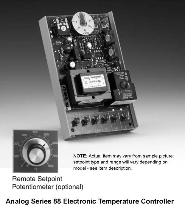 Athena Series 88: 0° to 1,000°F Electronic Temperature Controller With 12" Remote Setpoint