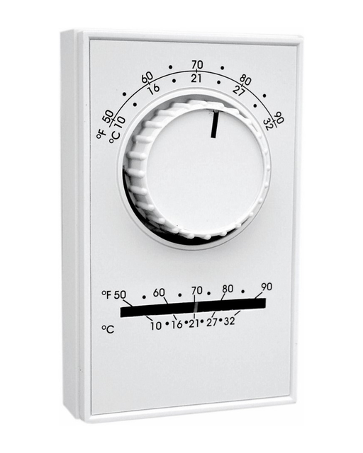 Model ET5-SS: TPI ET5SS Remote Wall-Mounted Line Voltage Heat Only SPST Thermostat, 50°F to 90°F