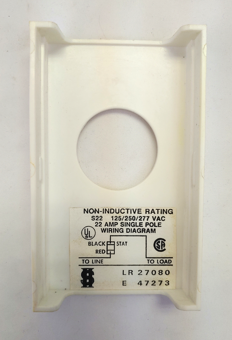 White Replacement Cover For Honeywell S22 Wall-Mounted Thermostat, LOW-50°-90°FWhite Replacement Cover For Honeywell S22 Wall-Mounted Thermostat, LOW-50°-90°F
