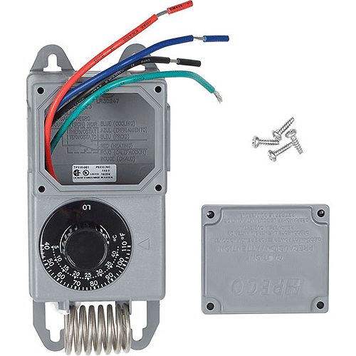 Peco TF115-001 40°F to 110°F SPDT Coiled Thermostat With NEMA 4X Moisture-Resistant Enclosure
