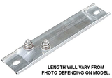 1-1/2" Wide Stainless Steel Channel Strip Heaters With Mounting Tabs and (2) ﻿#10-32 or #10-24 Screw Terminals Offset (Diagonal) At One End