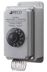 Peco TH109-009 40°F to 100°F 2-Stage SPDT Coiled Thermostat With NEMA 4X Moisture-Resistant Enclosure