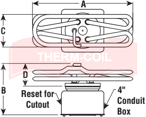 UCH-3011-C: 3,000 W @ 120 VAC, Single-phase, Copper Urn Heater with Thermal Cutout